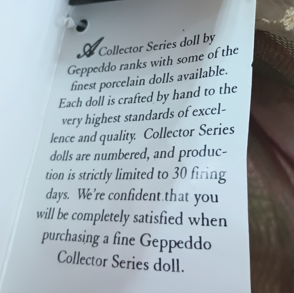 Geppeddo Collector Numbered Series Bisque Porcelain Doll Fairy Jasmine - Picture 5 of 14